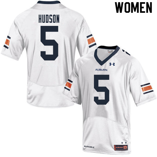 Auburn Tigers Women's Kobe Hudson #5 White Under Armour Stitched College 2020 NCAA Authentic Football Jersey ARW1874TC